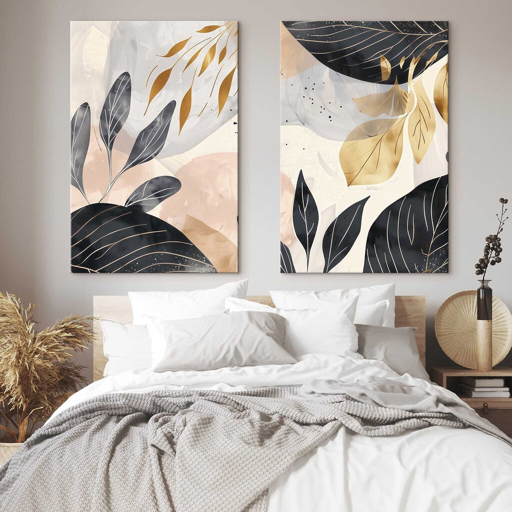 - Elegant leaves in soft hues - Elegant leaves in soft hues