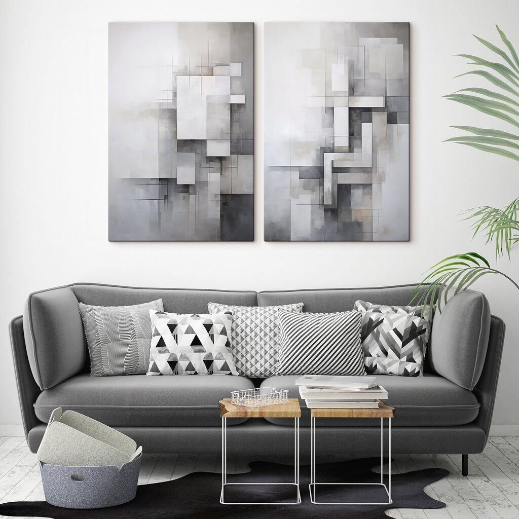 Painting of squares and lines Painting of squares and lines