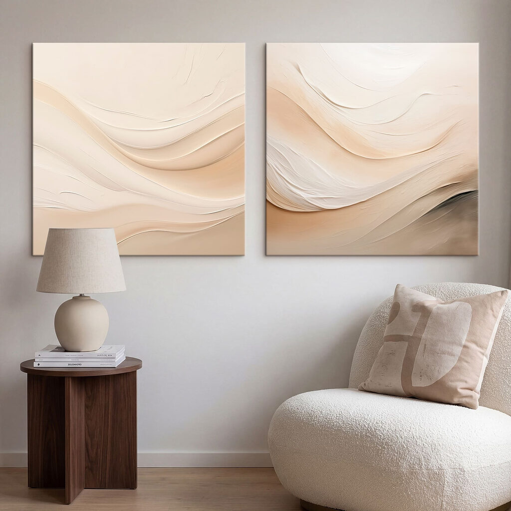 Soft hues blend in gentle waves Soft hues blend in gentle waves
