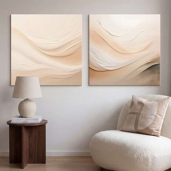 Soft hues blend in gentle waves Soft hues blend in gentle waves