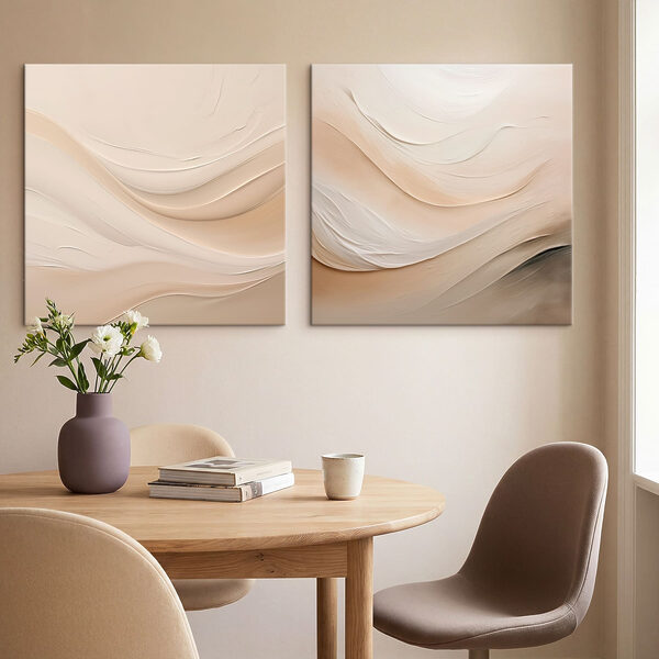 Soft hues blend in gentle waves Soft hues blend in gentle waves