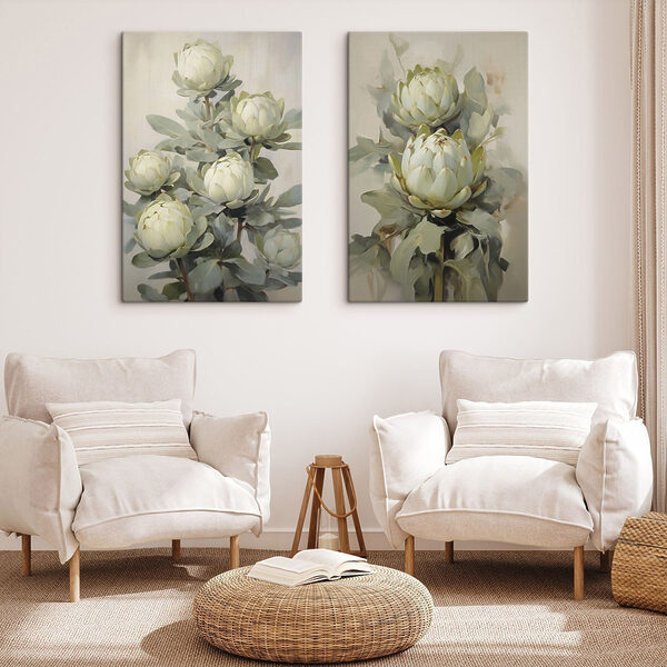 Painting of flowers on a plant Painting of flowers on a plant
