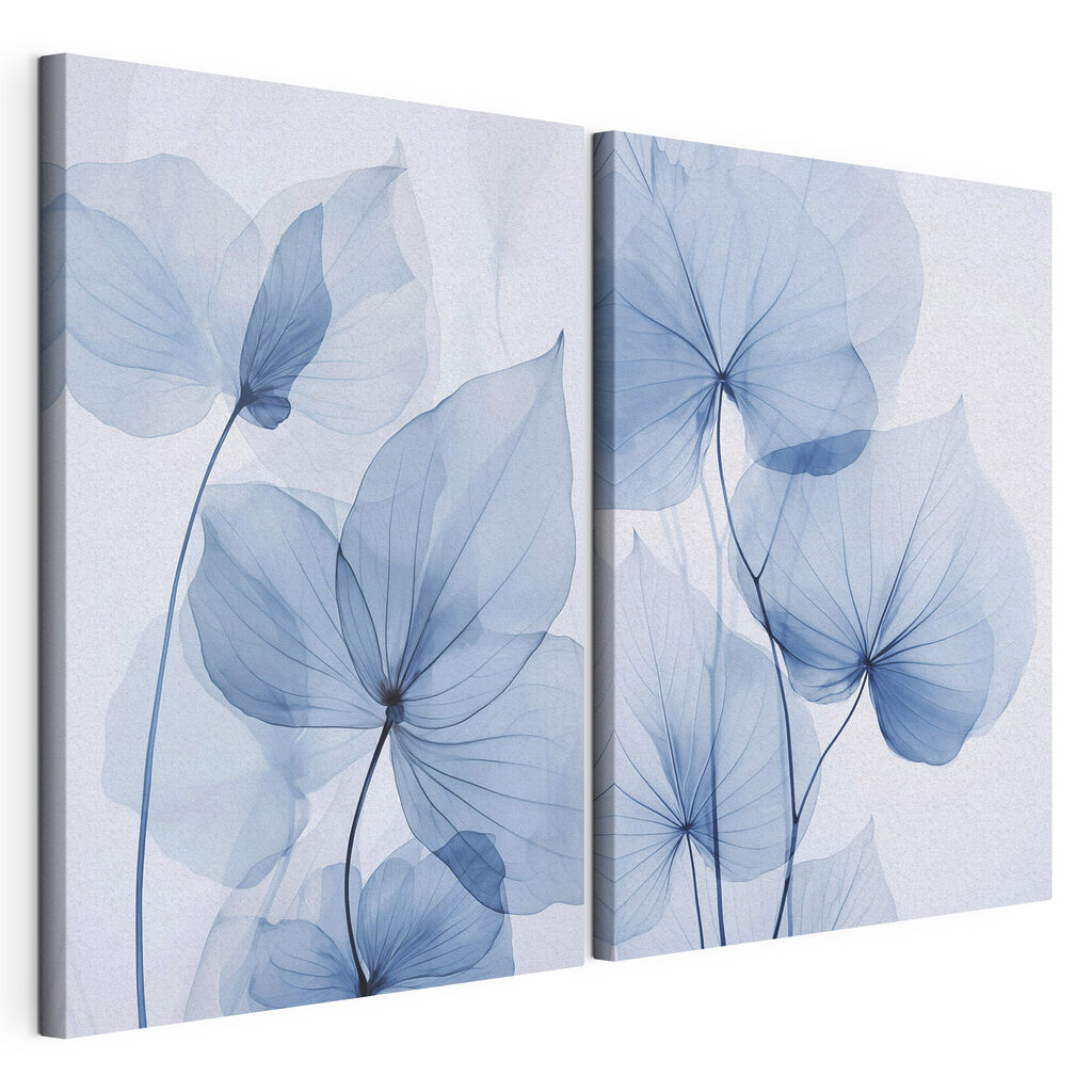 Delicate blue leaves in soft hues Delicate blue leaves in soft hues