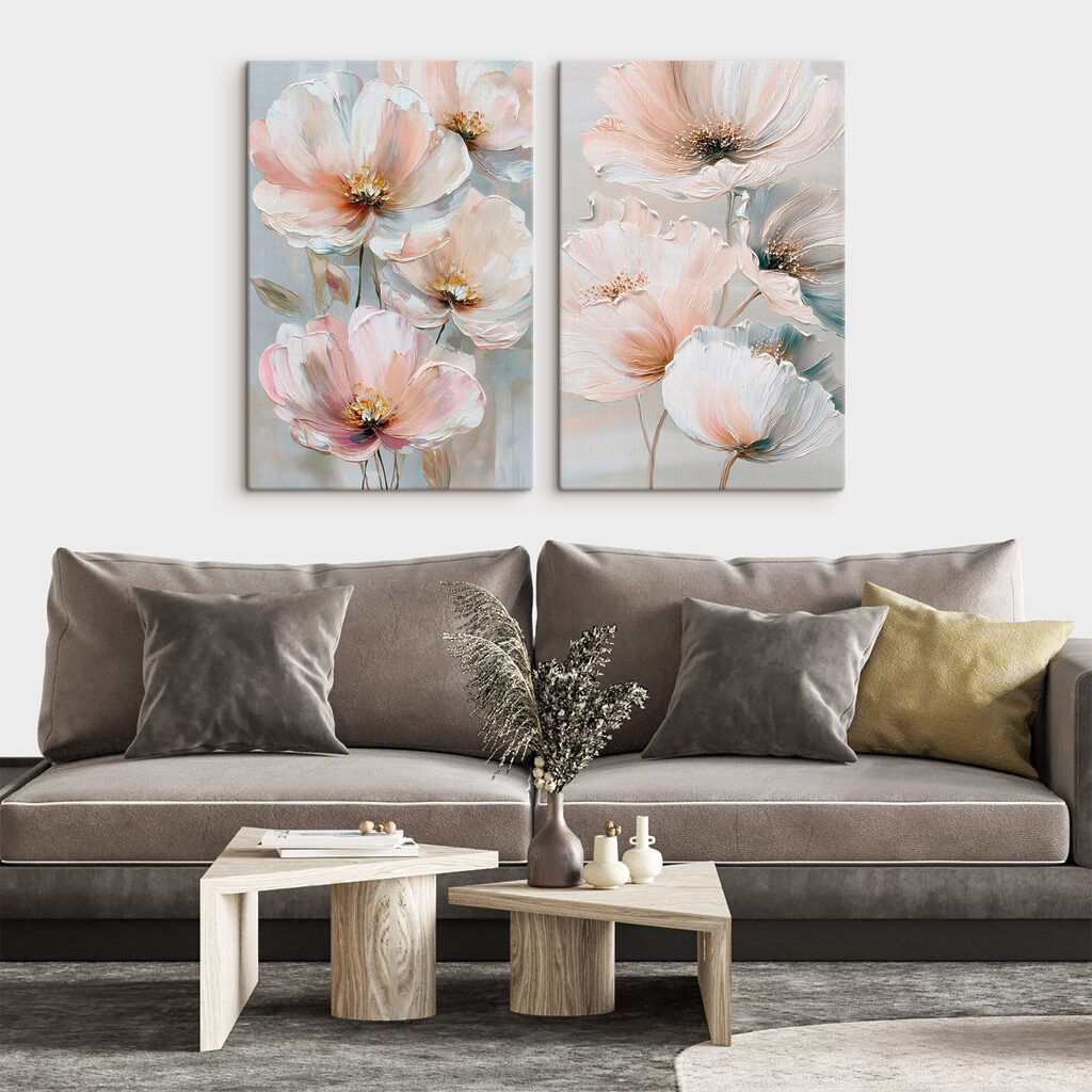 Delicate blooms in soft pastel hues Delicate blooms in soft pastel hues