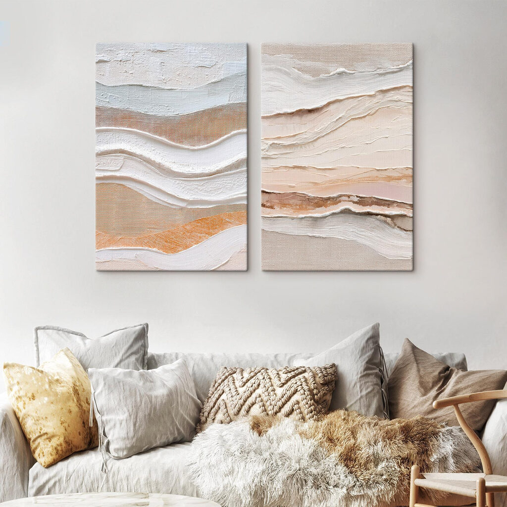 Soft waves of earthy tones blend Soft waves of earthy tones blend