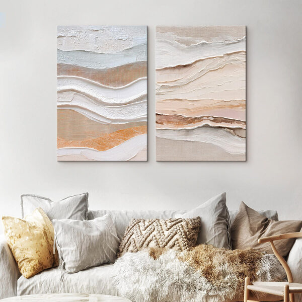 Soft waves of earthy tones blend Soft waves of earthy tones blend