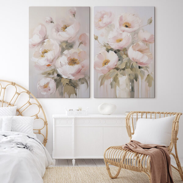 Painting of flowers in a vase Painting of flowers in a vase