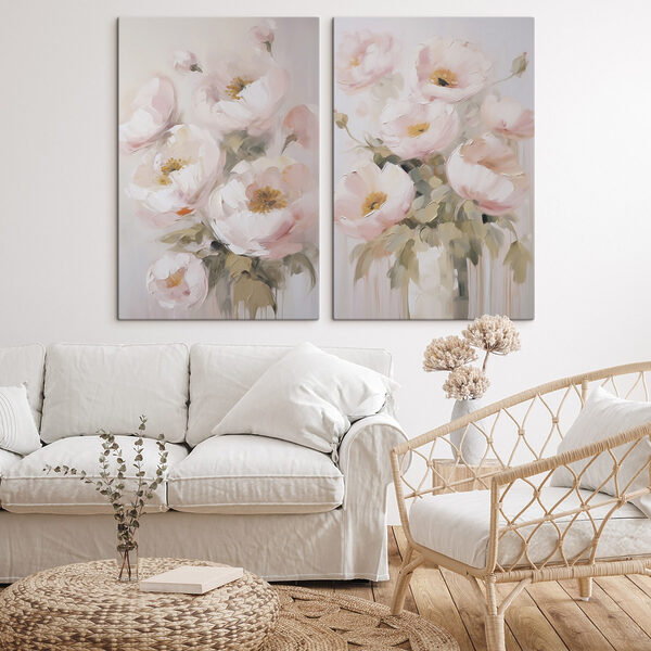 Painting of flowers in a vase Painting of flowers in a vase