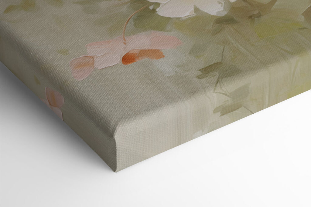 Painting of flowers on canvas Painting of flowers on canvas