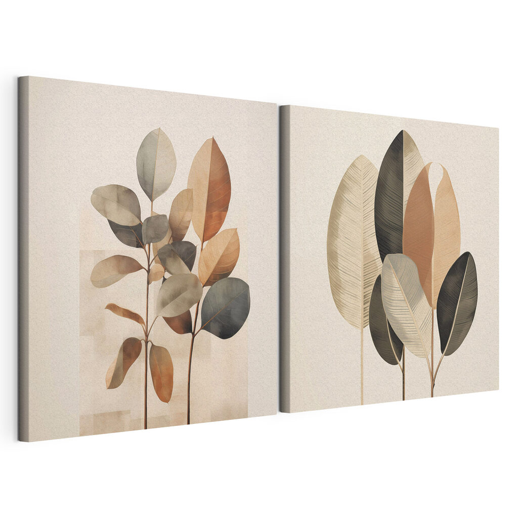 Elegant leaves in soft, muted tones Elegant leaves in soft, muted tones