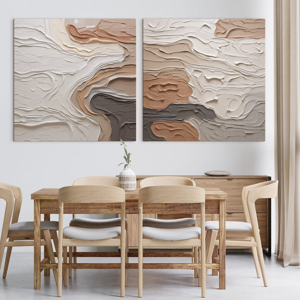 Fluid lines in warm, earthy tones Fluid lines in warm, earthy tones
