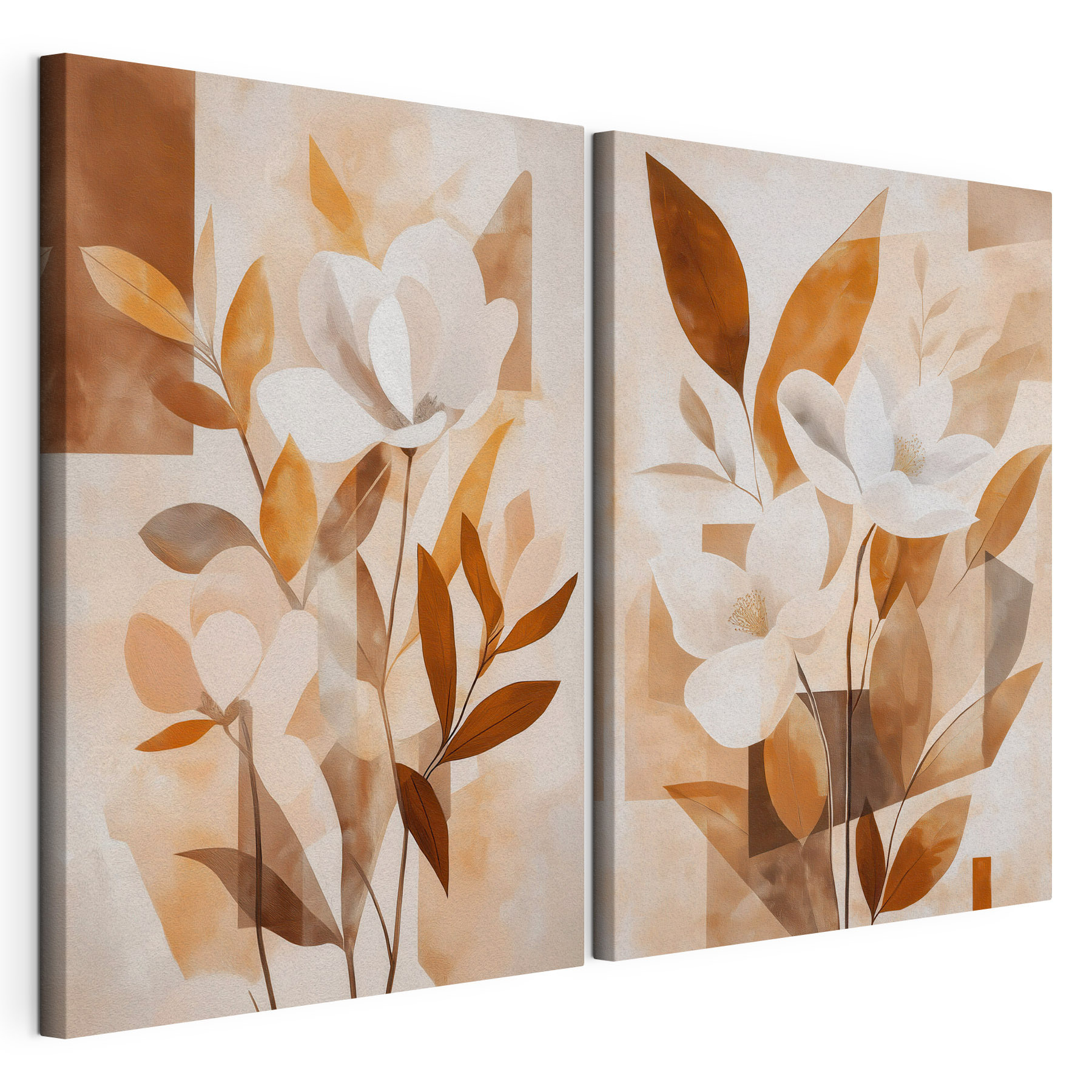 Painting of flowers and leaves Painting of flowers and leaves
