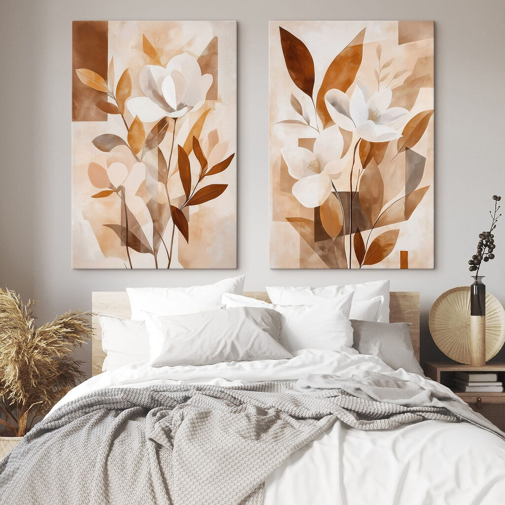 Painting of flowers and leaves Painting of flowers and leaves