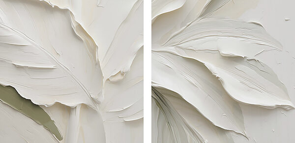 Beautifully crafted leaves in varying shades Beautifully crafted leaves in varying shades