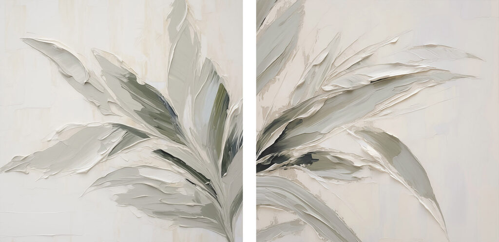 Lush leaves in soft tones Lush leaves in soft tones