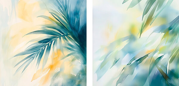 Watercolor painting of leaves Watercolor painting of leaves