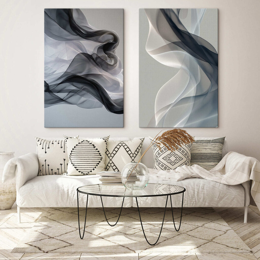 Flowing forms in soft shades Flowing forms in soft shades
