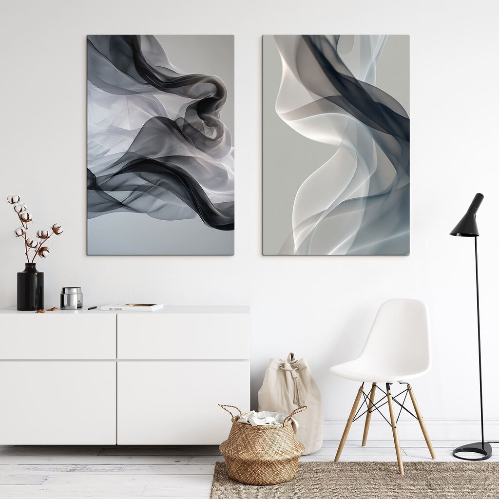Flowing forms in soft shades Flowing forms in soft shades
