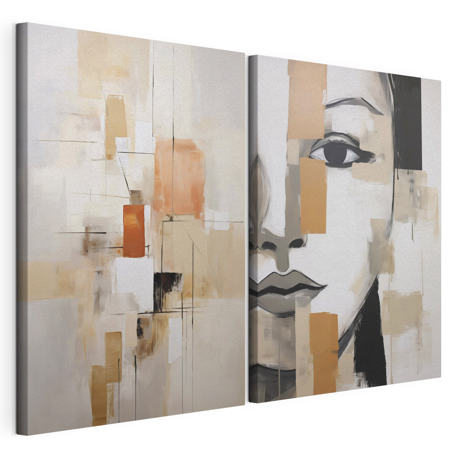 Painting of a woman's face