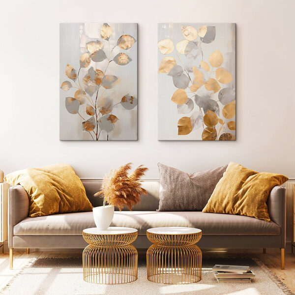 - Elegant leaves in soft hues - Elegant leaves in soft hues