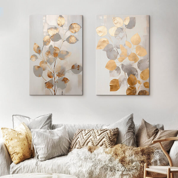 - Elegant leaves in soft hues - Elegant leaves in soft hues