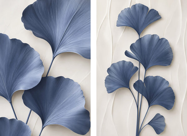 Elegant blue leaves in harmony Elegant blue leaves in harmony
