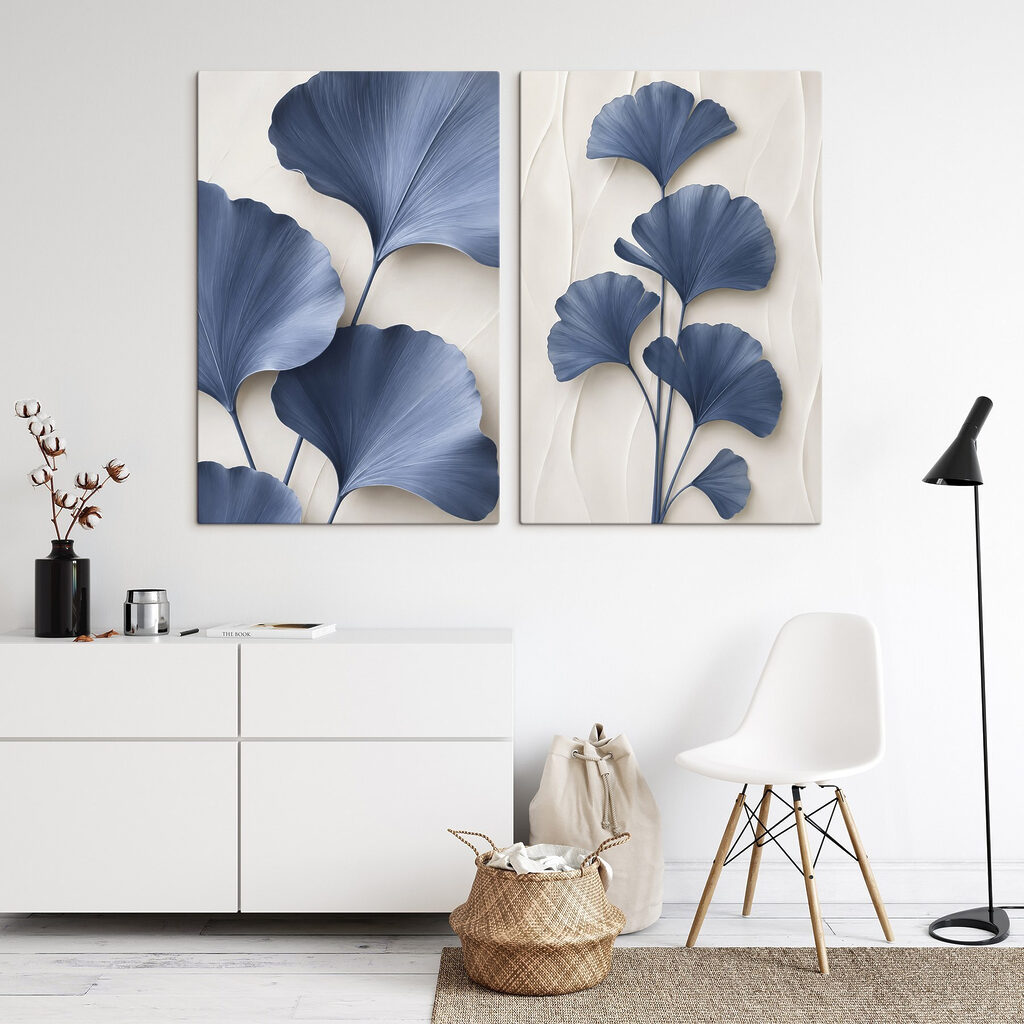 Elegant blue leaves in harmony Elegant blue leaves in harmony