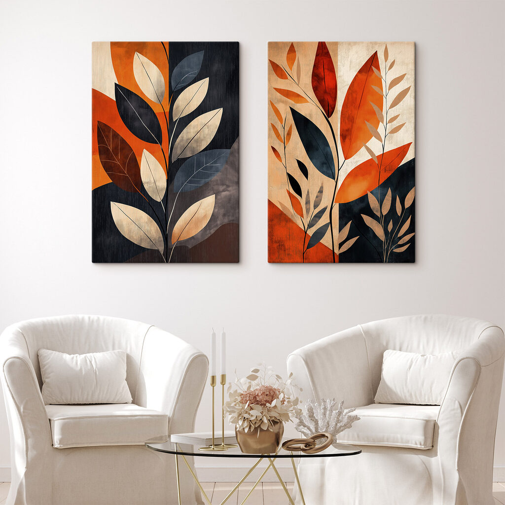 Painting of leaves and branches Painting of leaves and branches