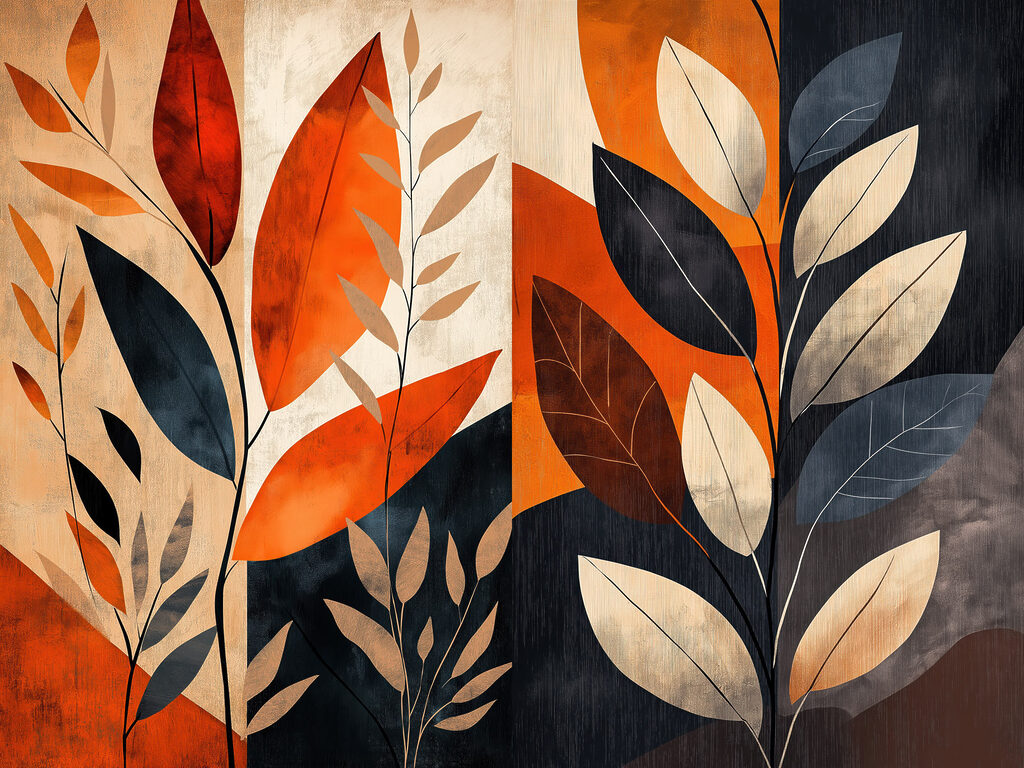 Painting of leaves and branches Painting of leaves and branches