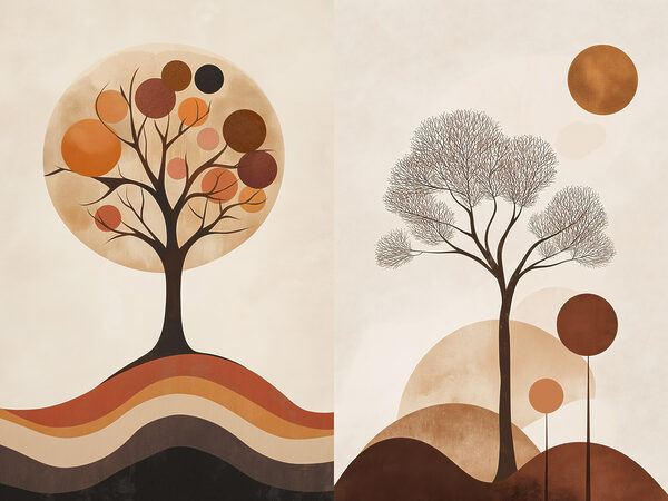 Two images of trees Two images of trees