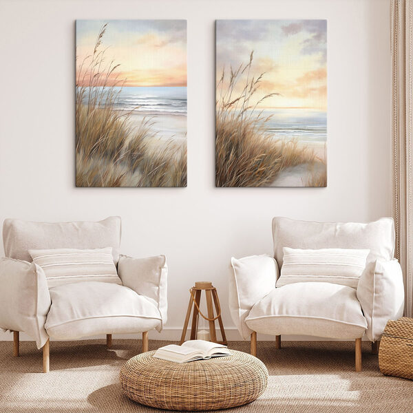 Painting of a beach and a beach Painting of a beach and a beach