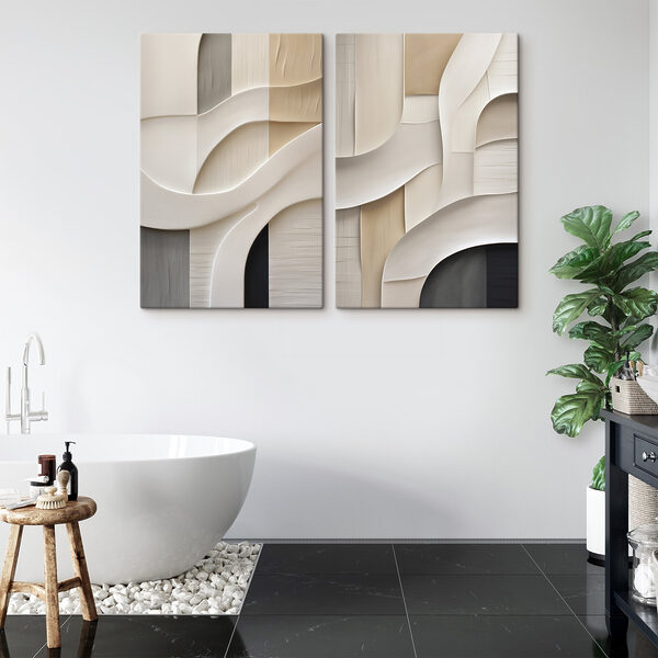Soft curves in earthy tones Soft curves in earthy tones
