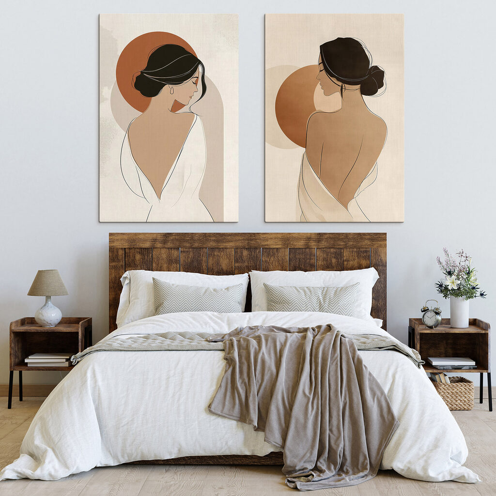 Woman in white and brown dresses Woman in white and brown dresses