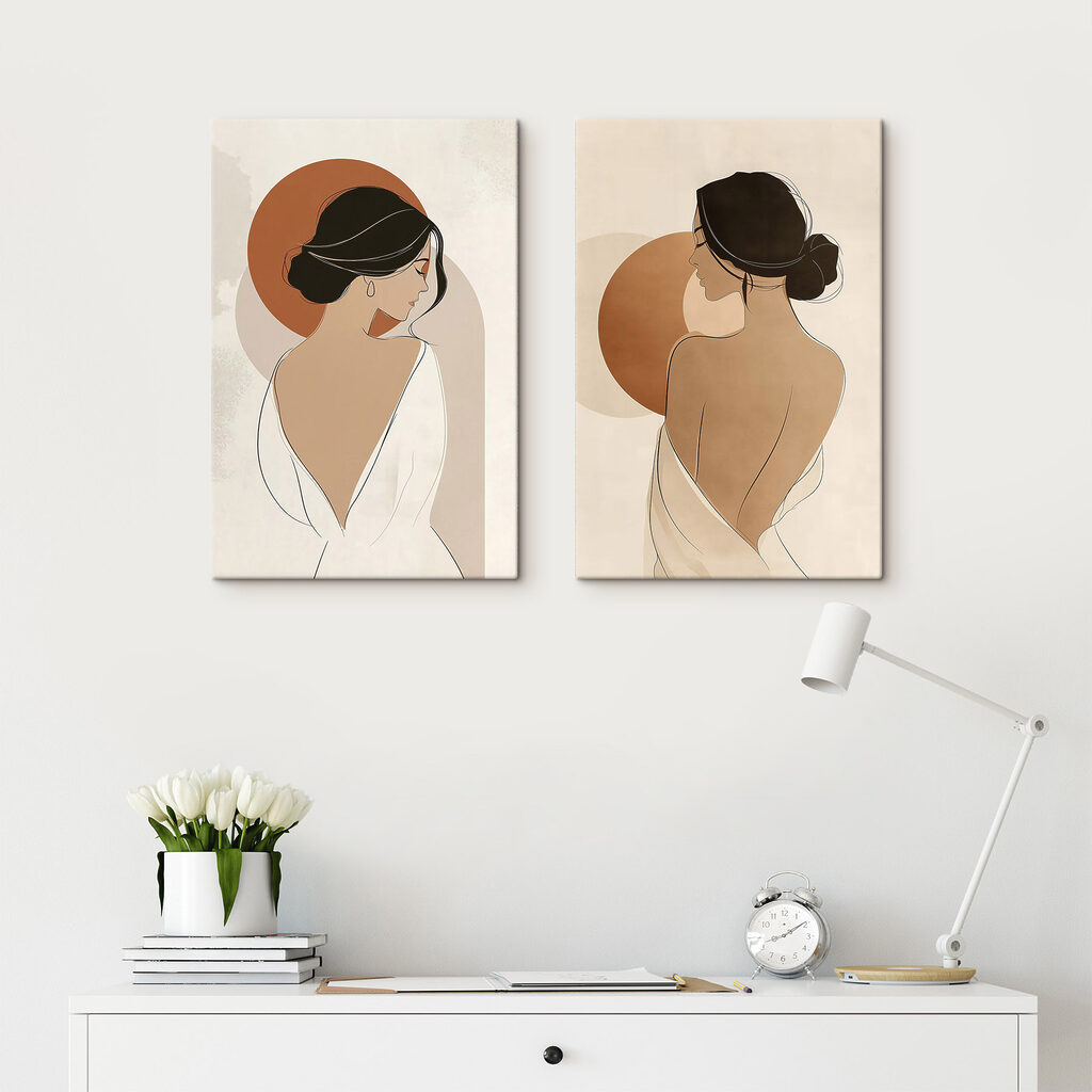 Woman in white and brown dresses Woman in white and brown dresses