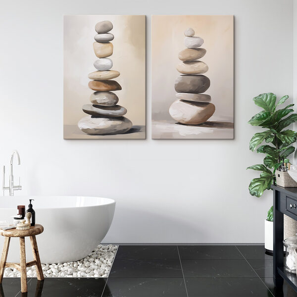 Painting of a stack of rocks Painting of a stack of rocks