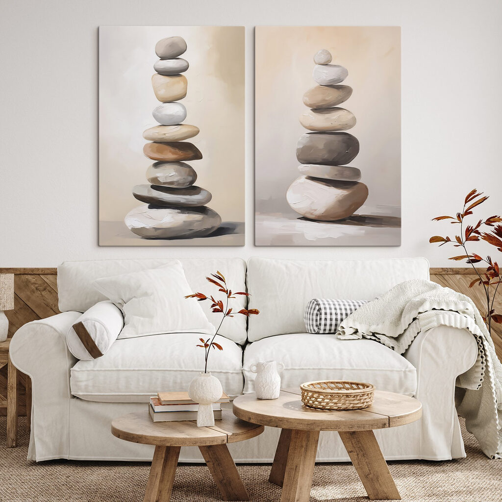 Painting of a stack of rocks Painting of a stack of rocks