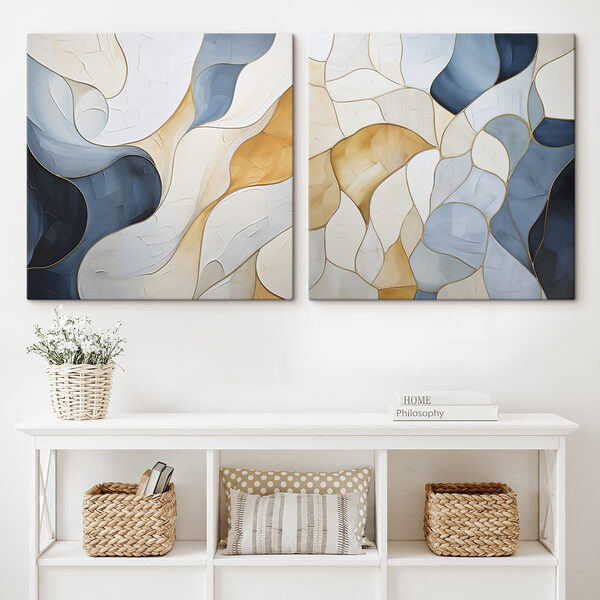 Flowing shapes in soft colors Flowing shapes in soft colors