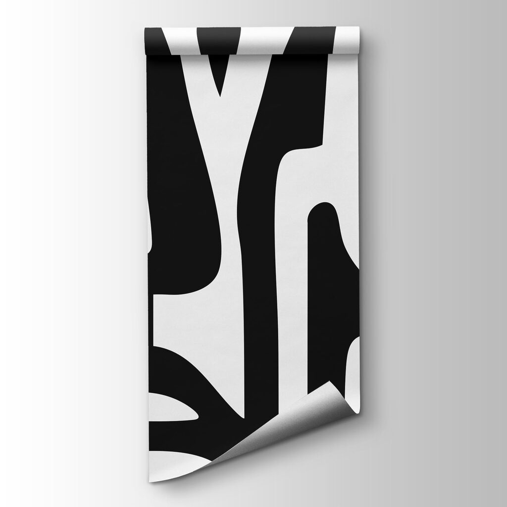 Black and white pattern of faces