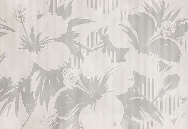 White and grey floral pattern