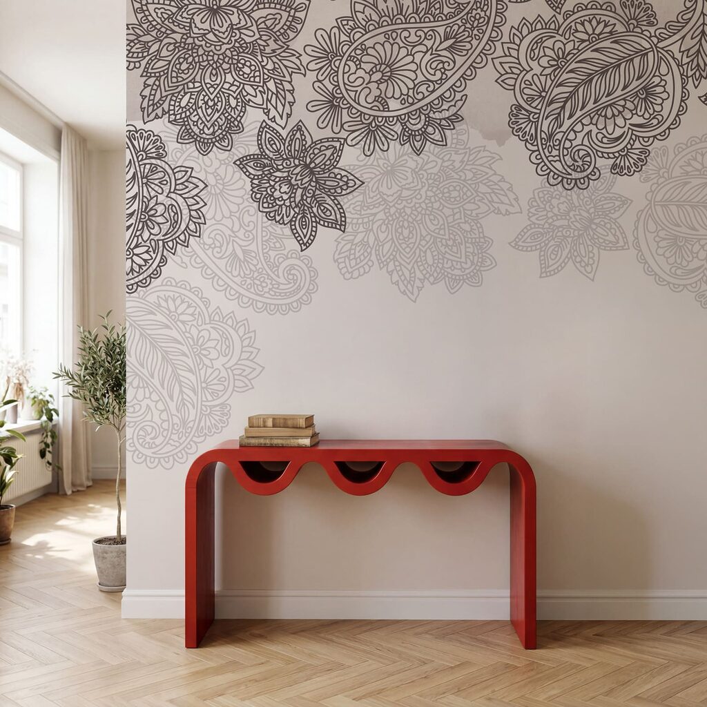 Lem s motivem paisley a květin Lem s motivem paisley a květin