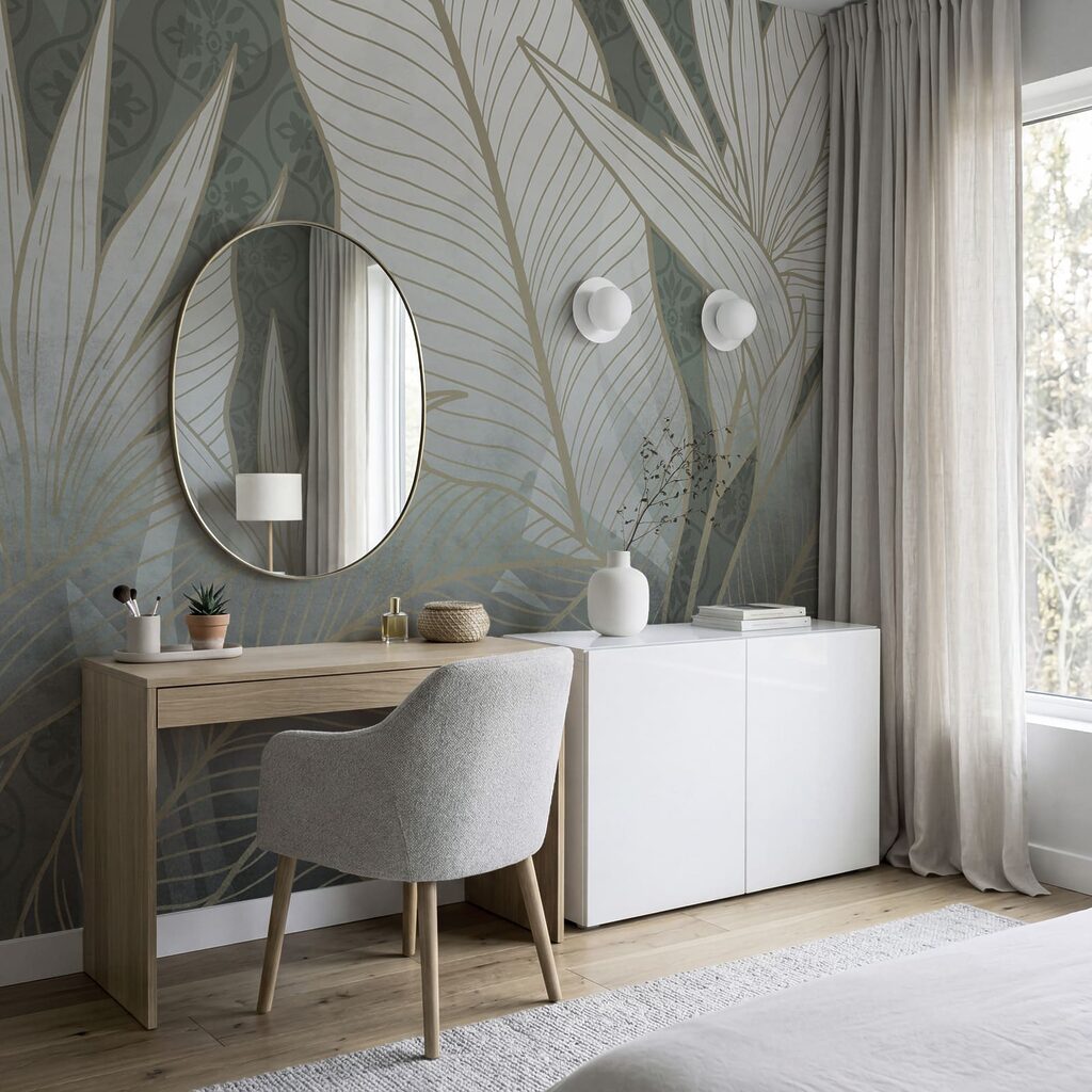 Elegantní botanický motiv v jemných odstínech