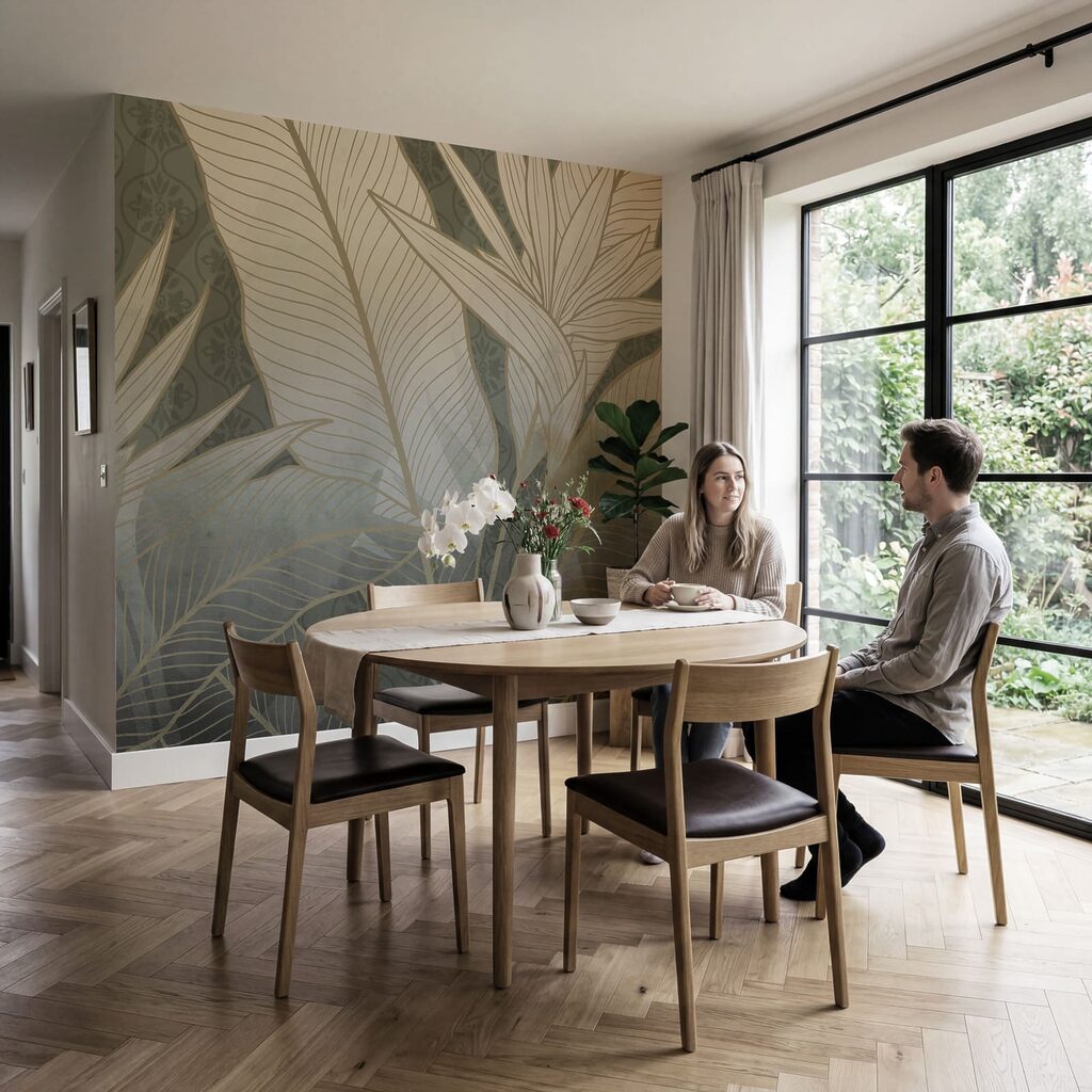 Elegantní botanický motiv v jemných odstínech