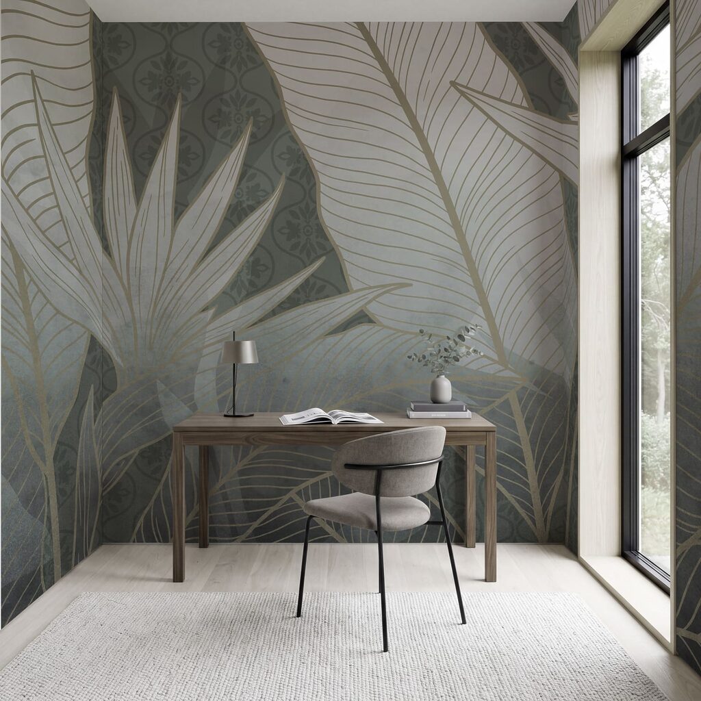 Elegantní botanický motiv v jemných odstínech