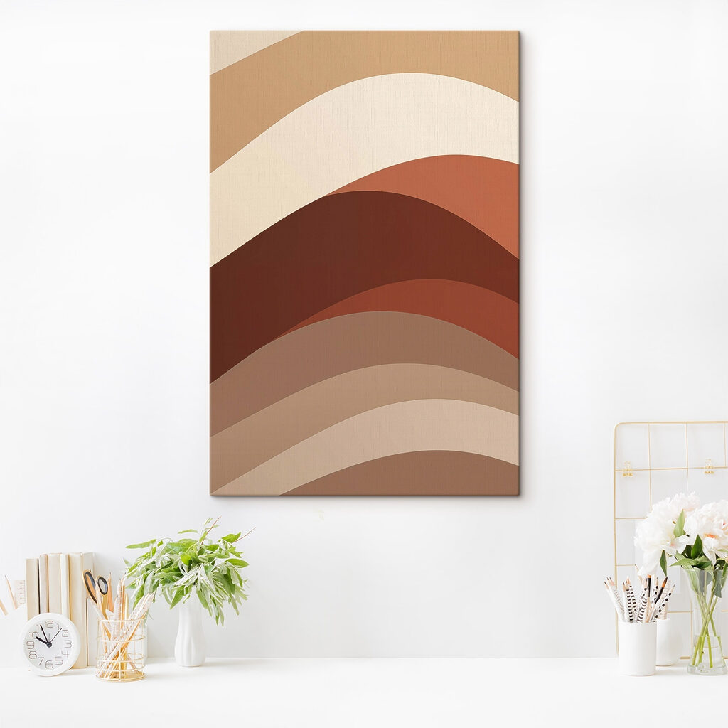 Brown and white curved lines Brown and white curved lines