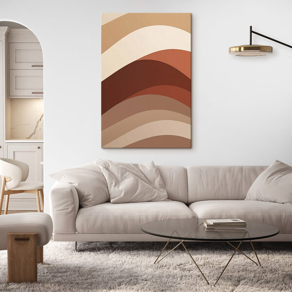 Brown and white curved lines Brown and white curved lines