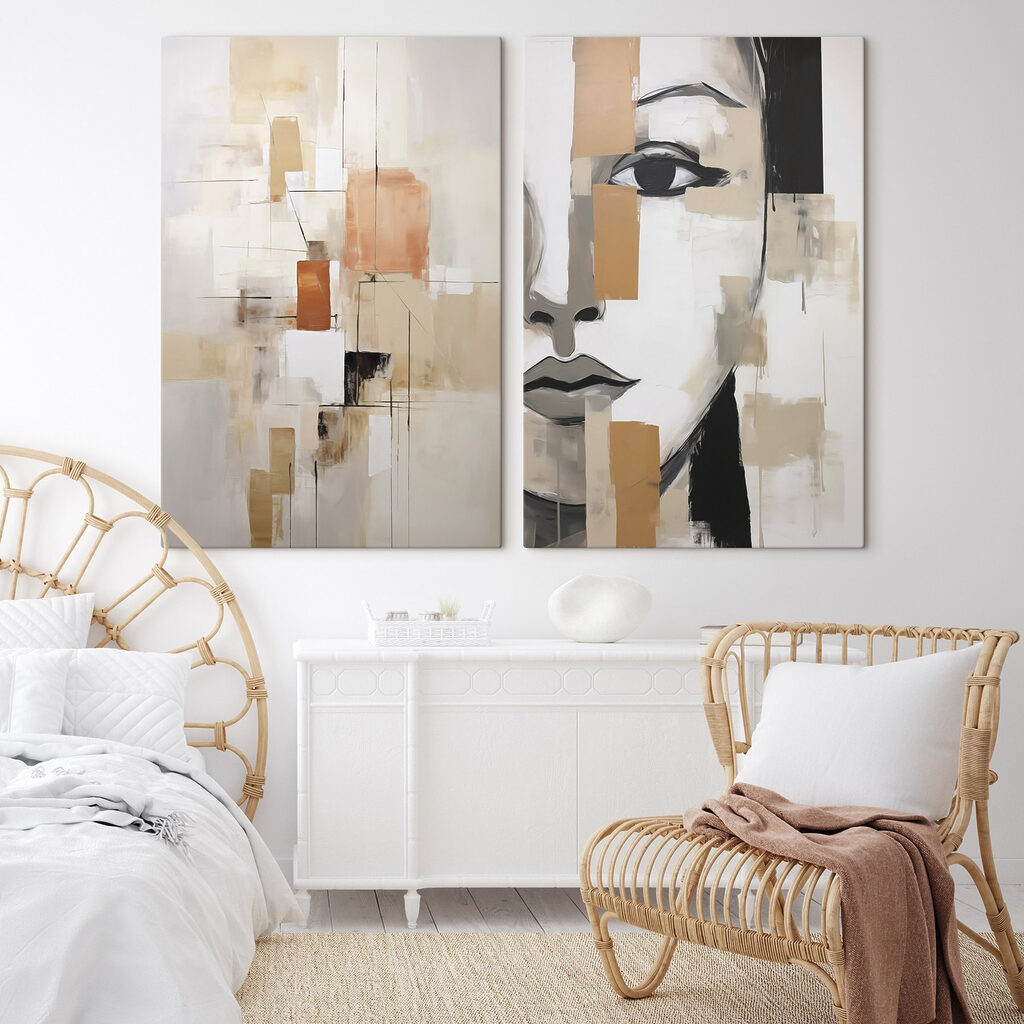 Painting of a woman's face