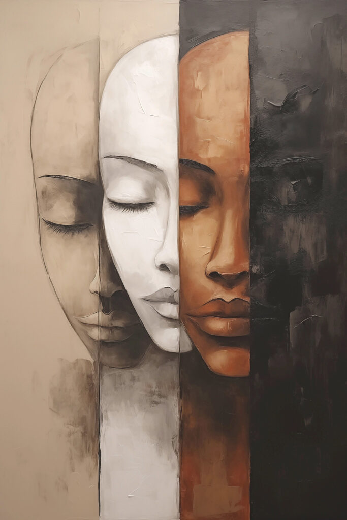 Painting of a woman's face