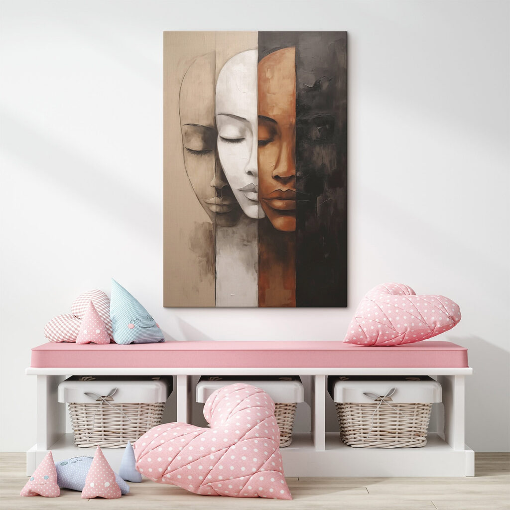 Painting of a woman's face