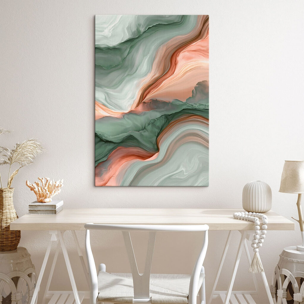 Serene waves of color blend beautifully Serene waves of color blend beautifully