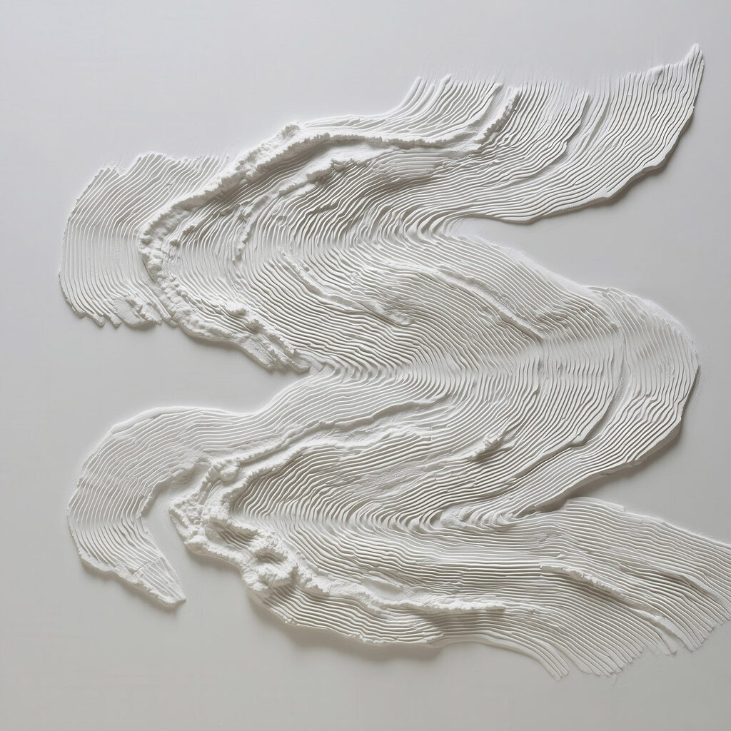White fabric with a wavy pattern